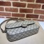Gucci Petite GG small shoulder bag 739721 Beige and ebony GG Supreme canvas
