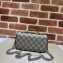 Gucci Petite GG Super mini bag 760194 Beige and ebony GG Supreme canvas