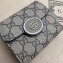 Gucci Petite GG medium wallet 760197 Beige and ebony GG Supreme canvas