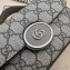 Gucci Petite GG Super mini bag 760194 Beige and ebony GG Supreme canvas