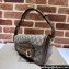 Gucci Horsebit 1955 small shoulder bag 764155 Beige and ebony GG Supreme canvas with Brown Demetra trim