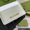 Gucci Card case with Gucci script 773428 leather Light Gray 2024