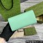 Gucci Continental wallet with Gucci script 772638 leather Pale Green 2024