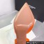 Amina Muaddi Heel 9.5cm Begum Sling Satin Orange with Starbust embellished brooch