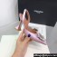 Amina Muaddi Heel 9.5cm Begum Sling Satin Lilac with Starbust embellished brooch