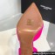 Amina Muaddi Heel 9.5cm Begum Sling Satin Fuchsia with Starbust embellished brooch