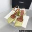 Amina Muaddi Heel 9.5cm Charlotte Crystal Pumps Satin Yellow 2024