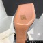 Amina Muaddi Heel 9.5cm Charlotte Crystal Pumps Satin Black 2024