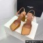 Amina Muaddi Heel 9.5cm Charlotte Pumps Satin Khaki 2024