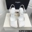 Amina Muaddi Heel 9.5cm Charlotte Pumps Satin White 2024