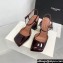 Amina Muaddi Heel 9.5cm Charlotte Pumps Burgundy Mirror 2024