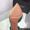 Amina Muaddi Heel 9.5cm Rosie Sling Satin Green with Crystal embellished bow accessory