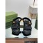 Gucci Double G sandals 771575 in Original GG canvas Black 2024