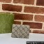Gucci Card case wallet with Horsebit print 774332 GG canvas and Light pink leather trim 2024