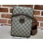 Gucci Sling backpack bag with Interlocking G 696016 beige and ebony Supreme 2024