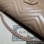 Gucci GG Marmont shoulder bag 734814 leather Nude with Brass hardware 2024
