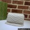 Gucci GG Marmont Super Mini shoulder bag 476433 leather White with Brass hardware 2024