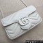 Gucci GG Marmont Super Mini shoulder bag 476433 leather White with Brass hardware 2024