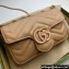 Gucci GG Marmont Super Mini shoulder bag 476433 leather Nude with Brass hardware 2024