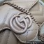 Gucci GG Marmont Super Mini shoulder bag 476433 leather Nude with Brass hardware 2024