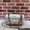 Gucci GG Marmont small shoulder bag 443497 Leather White with small Double G studs 2024