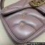 Gucci GG Marmont small shoulder bag 443497 Leather Nude Pink with small Double G studs 2024