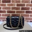 Gucci GG Marmont Mini shoulder bag 446744 Leather Black with small Double G studs 2024