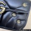 Gucci GG Marmont Mini shoulder bag 446744 Leather Black with small Double G studs 2024
