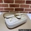 Gucci GG Marmont Mini shoulder bag 446744 Leather White with small Double G studs 2024