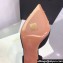 Amina Muaddi Heel 9.5cm Rosie Sling Satin Black with Crystal embellished bow accessory