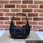 Gucci GG Marmont half-moon-shaped Mini bag 770983 Leather Black with small Double G studs 2024