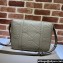 Gucci Jumbo GG Leather medium messenger bag 760234 Gray