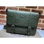 Gucci Jumbo GG Leather medium messenger bag 760234 Green