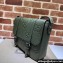 Gucci Jumbo GG Leather medium messenger bag 760234 Green