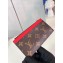 Louis Vuitton Monogram Canvas Coin Card Holder M82908 Red 2024