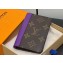 Louis Vuitton Monogram Canvas Pocket Organizer Wallet Purple 2024