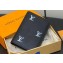 Louis Vuitton Leather Pocket Organizer LV Blason M83192 Black