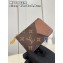 Louis Vuitton Monogram Canvas Romy Card Holder M81880 Armagnac Brown