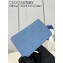 Louis Vuitton Monogram Empreinte Leather Romy Card Holder M82045 Bleu Nuage Blue