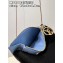 Louis Vuitton Monogram Empreinte Leather Romy Card Holder M82045 Bleu Nuage Blue