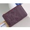 Louis Vuitton Monogram Empreinte Leather Romy Card Holder M82494 Wine Red