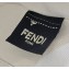 Fendi Mini Baguette bag in White/Black canvas with FF embroidery