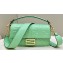 Fendi Nappa Leather Medium Baguette Bag Light Green