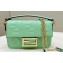 Fendi Nappa Leather Mini Baguette bag Light Green