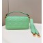 Fendi Nappa Leather Medium Baguette Bag Light Green