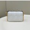 Fendi Nappa Leather Mini Baguette bag White