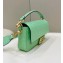 Fendi Nappa Leather Medium Baguette Bag Light Green