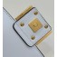 Fendi Nappa Leather Mini Baguette bag White