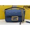 Fendi Nappa Leather Mini Baguette bag blue