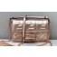 Fendi Nappa Leather Mini Baguette bag Pink Gold